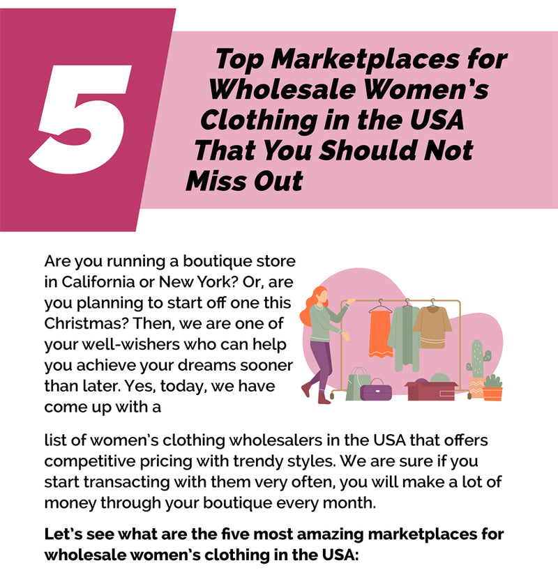 Top 5 Marketplaces for Wholesale Women’s Clothing in the USA That You Should Not Miss Out