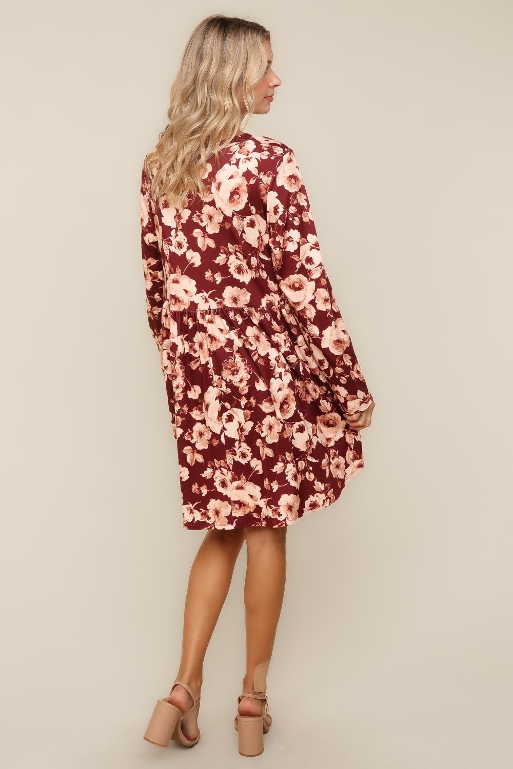 PLUS FIT AND FLARE SWING MIDI DRESS W/ SIDE POCKETS
