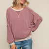 CREW NECK LOOSE FIT PULLOVER KNIT TOP