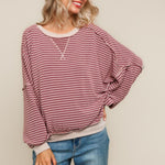 CREW NECK LOOSE FIT PULLOVER KNIT TOP