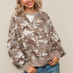 PULLOVER KNIT TOP W/ REVERSE STITCHES DETAIL