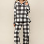 PLUS BUFFALO PLAID SOFT HACCI KNIT OVERSIZED SETS