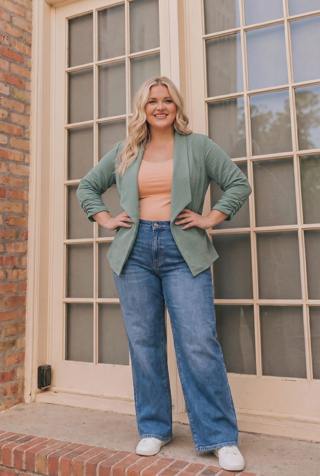 Plus Sage Blazer