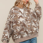 PLUS PULLOVER KNIT TOP W/ REVERSE STITCHES DETAIL