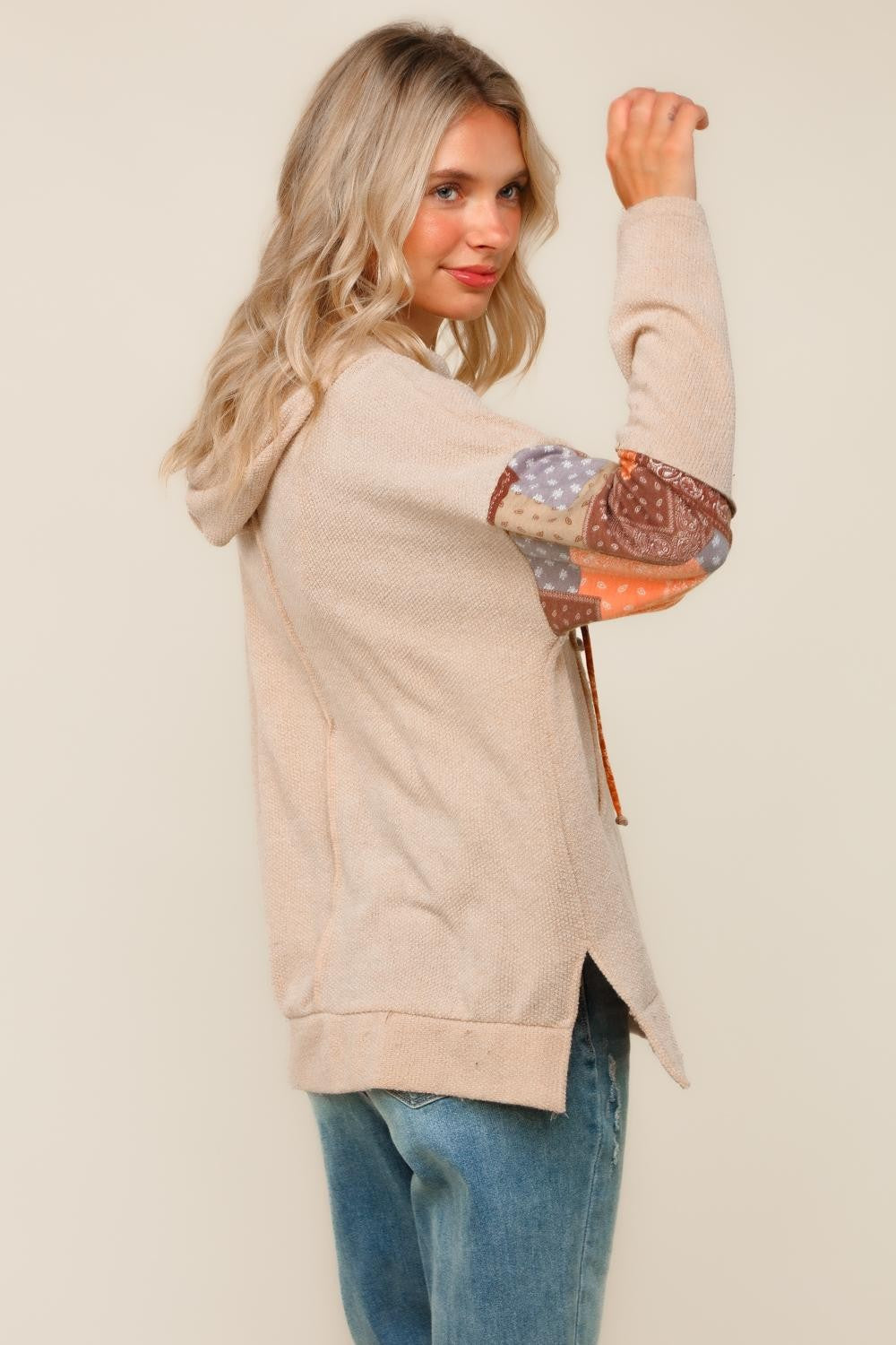 PLUS PULLOVER SWEATER W/HOODIE AND KANGAROO POCKET