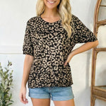Black Animal Blouse