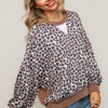 PLUS CREW NECK W/TRIANGLE DETAIL DROP PULLOVER TOP