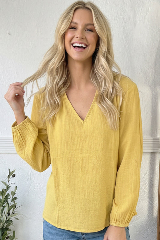 Yellow Woven Blouse
