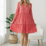 Cherry Blossom Twirl Floral Dress
