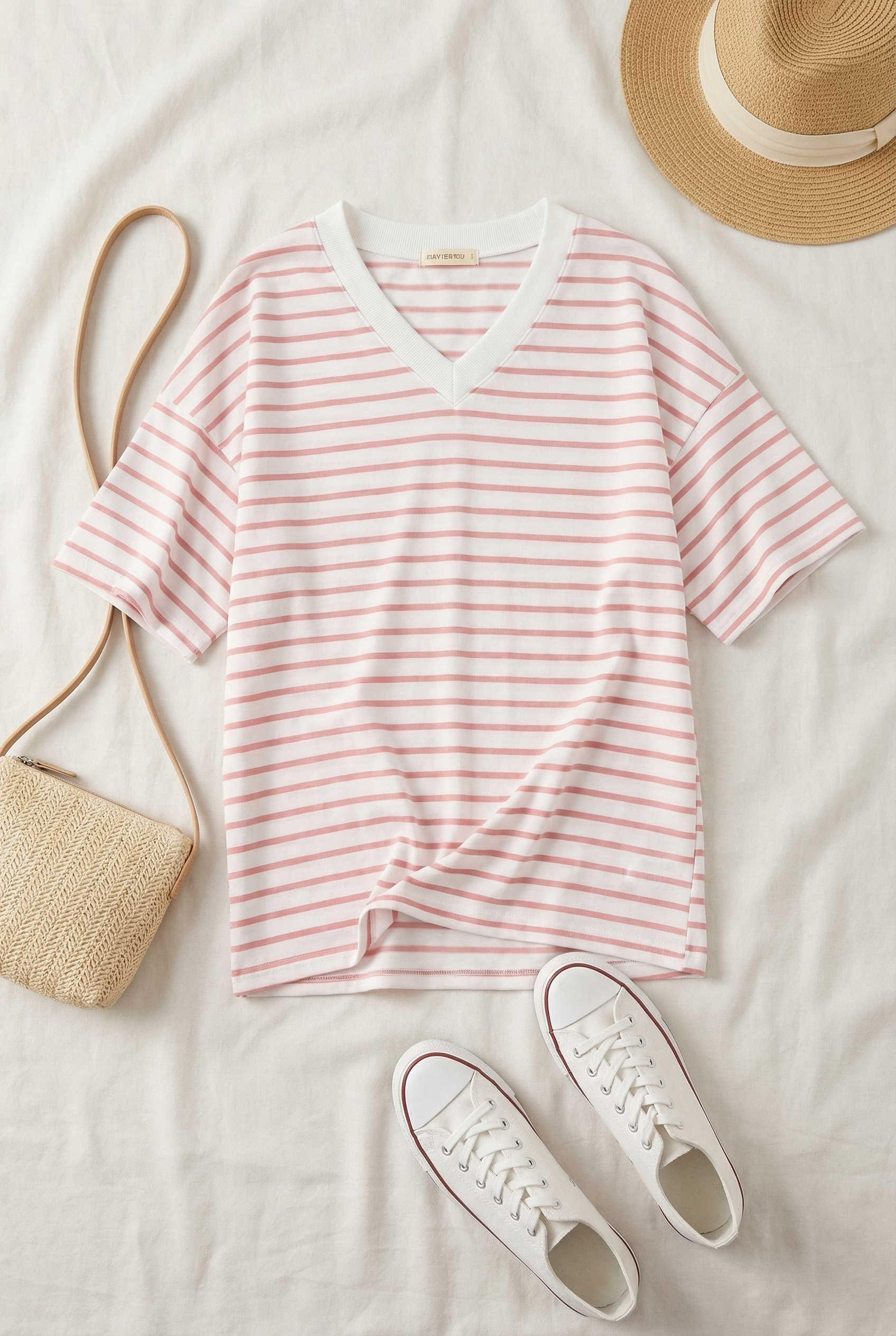 Blush & Ivory Stripe Top