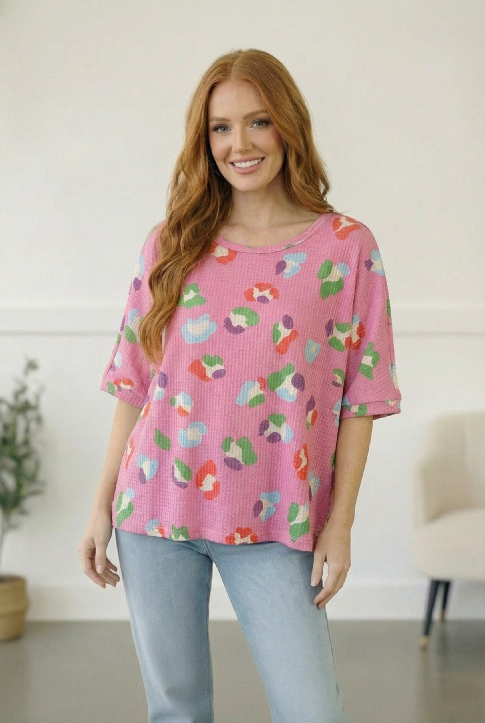 Animal Print Design Top