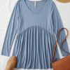 Blue Babydoll Blouse