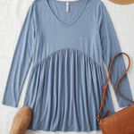 Blue Babydoll Blouse
