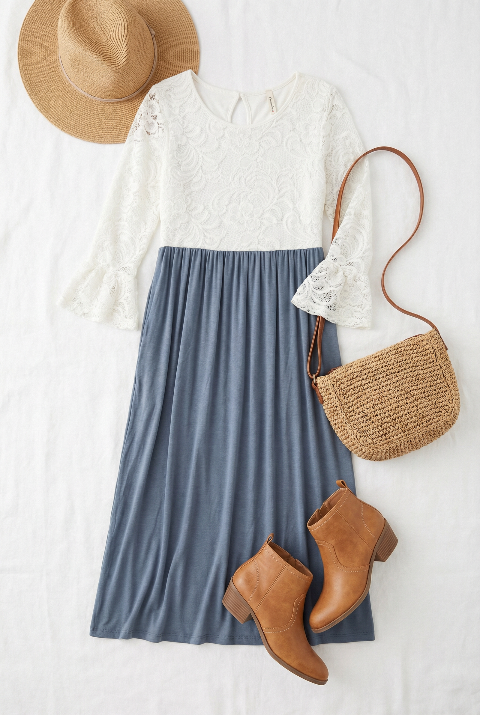 Crochet & Blue Dress