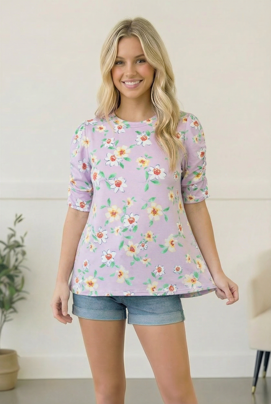 Lilac Floral Top