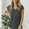 Black Stripe Top