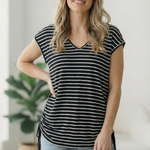 Black Stripe Top
