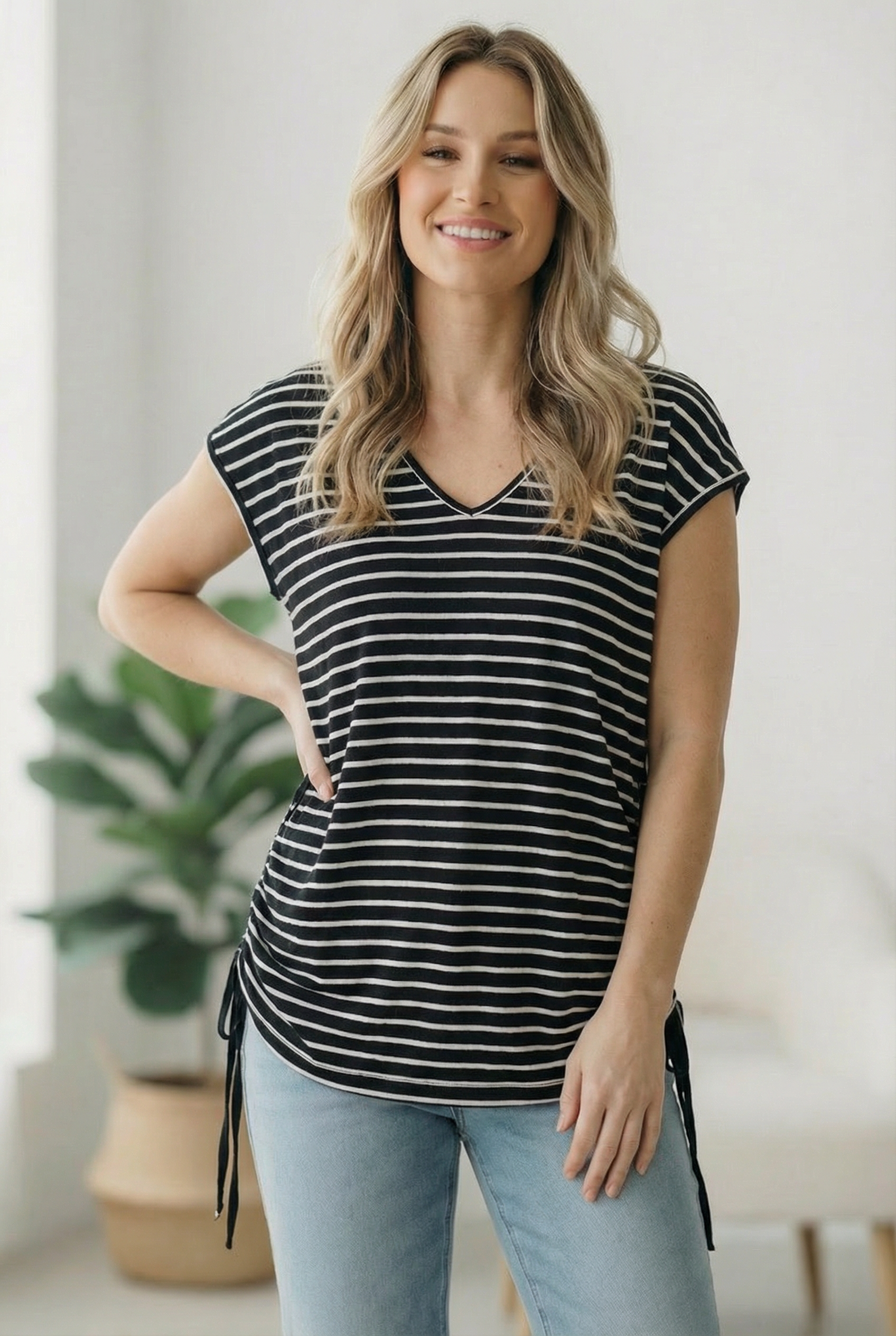 Black Stripe Top