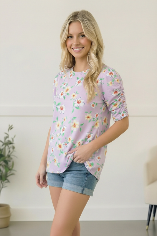 Lilac Floral Top
