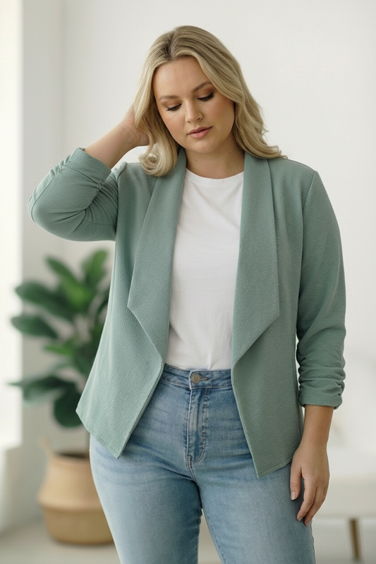 Plus Sage Blazer