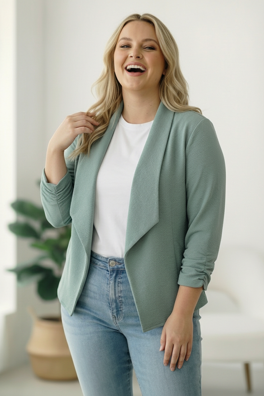 Plus Sage Blazer