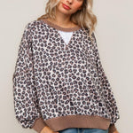 CREW NECK W/TRIANGLE DETAIL DROP PULLOVER TOP
