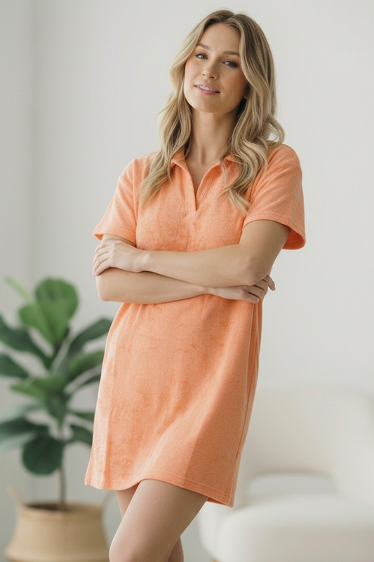 Coral Textured Dress