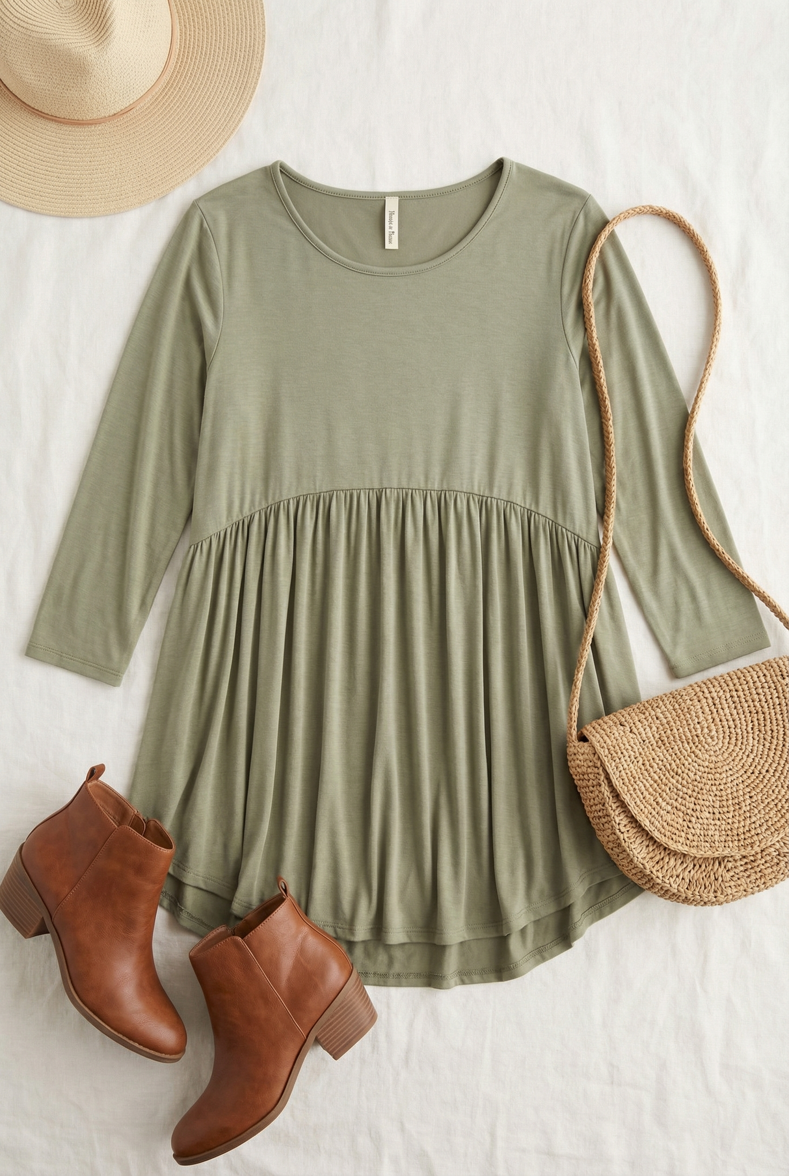 Sage Babydoll Top