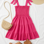 KIDS Fuchsia Smock Design Dress