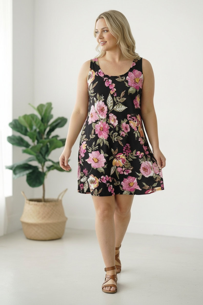 Plus Floral Dress