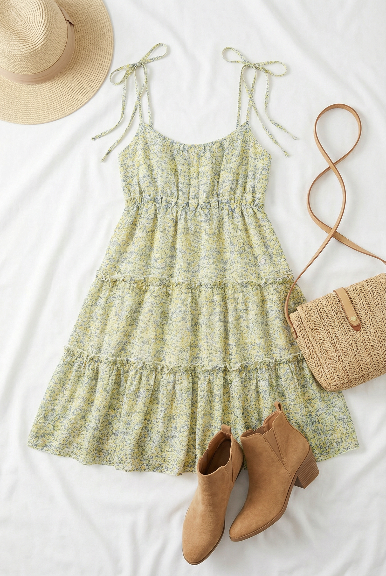 Floral Ditsy Lined Dress