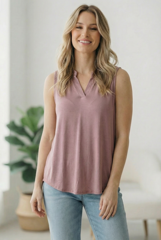 Mauve Solid Top