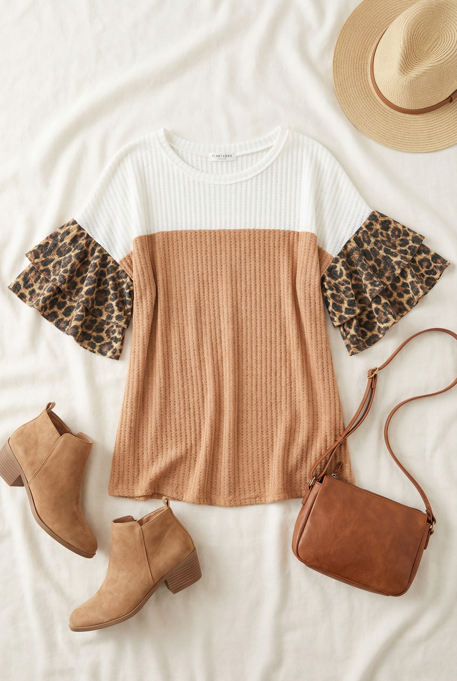 Color Block Animal Top