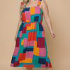 Plus Color Multi Design Dress