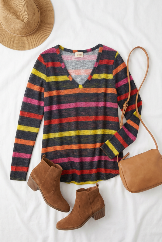 Navy Lightweight Knit Top