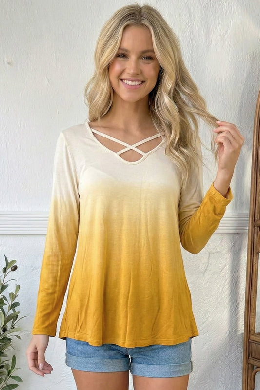 Yellow Ombre Top