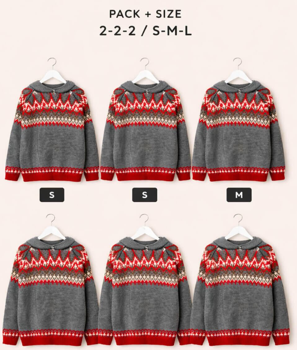 JACQUARD PULLOVER SWEATER KNIT TOP WITH HOODIE